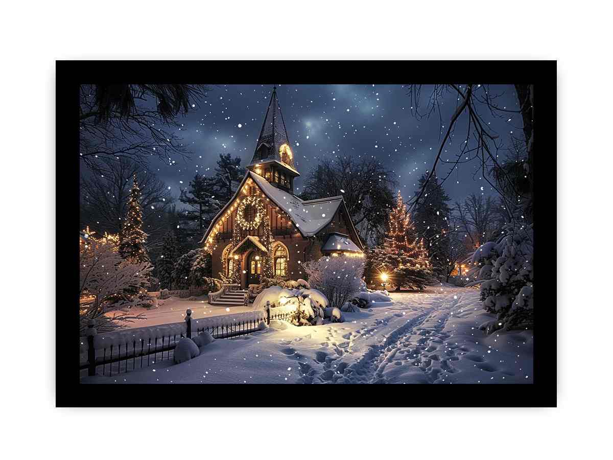 Winter Canvas Christmas   Painting Print-7