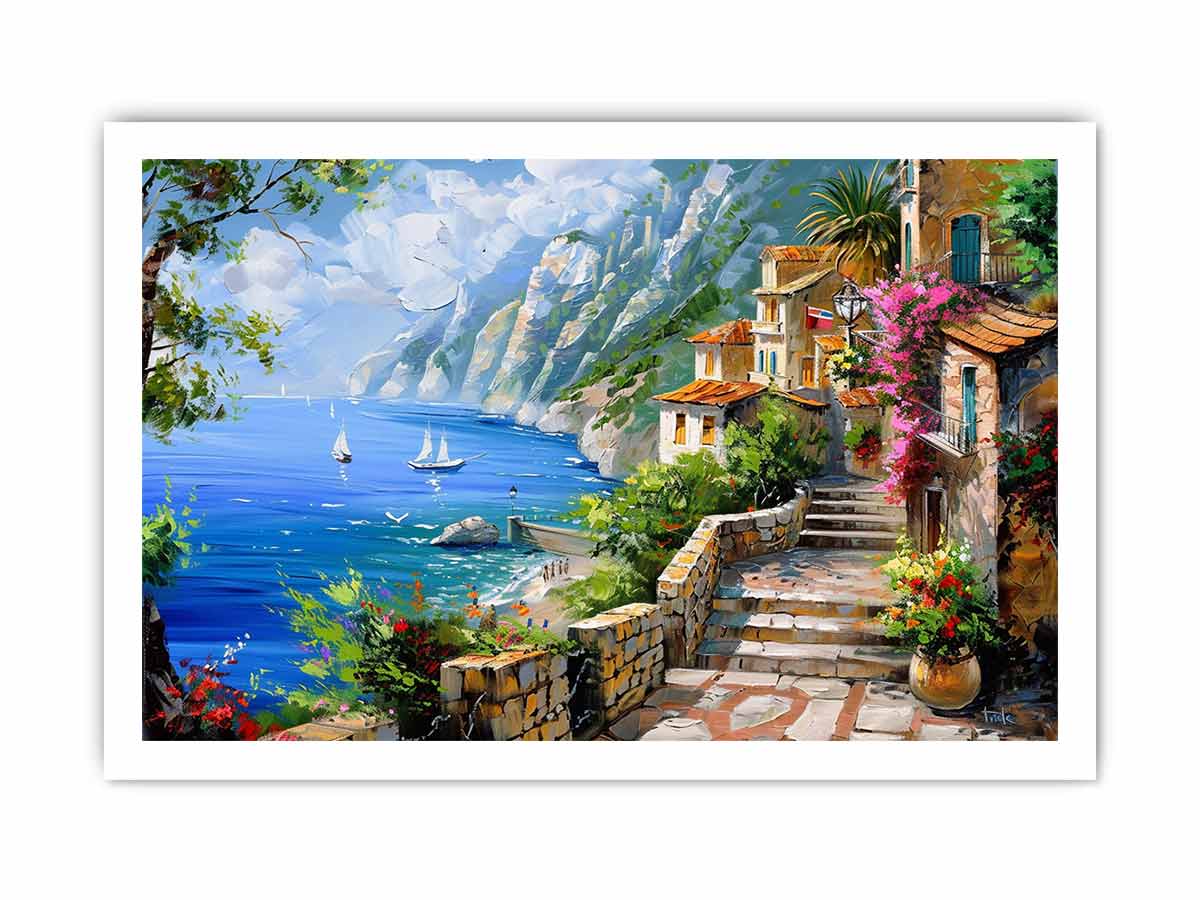 Mediterranean Landscape Canvas Art Print-8