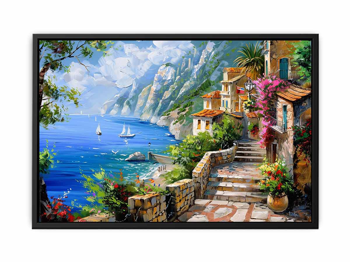 Mediterranean Landscape Canvas Art Print-4