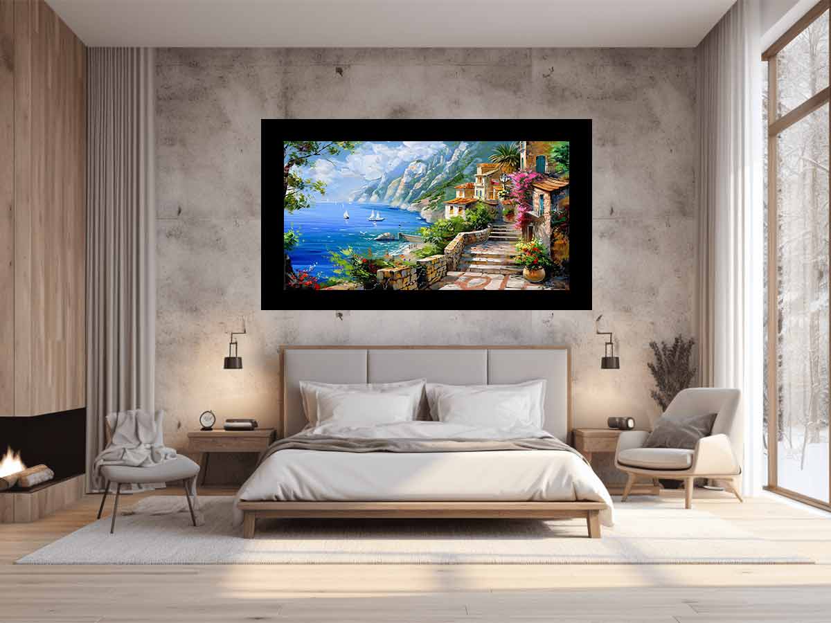 Mediterranean Landscape Canvas Art Print-1