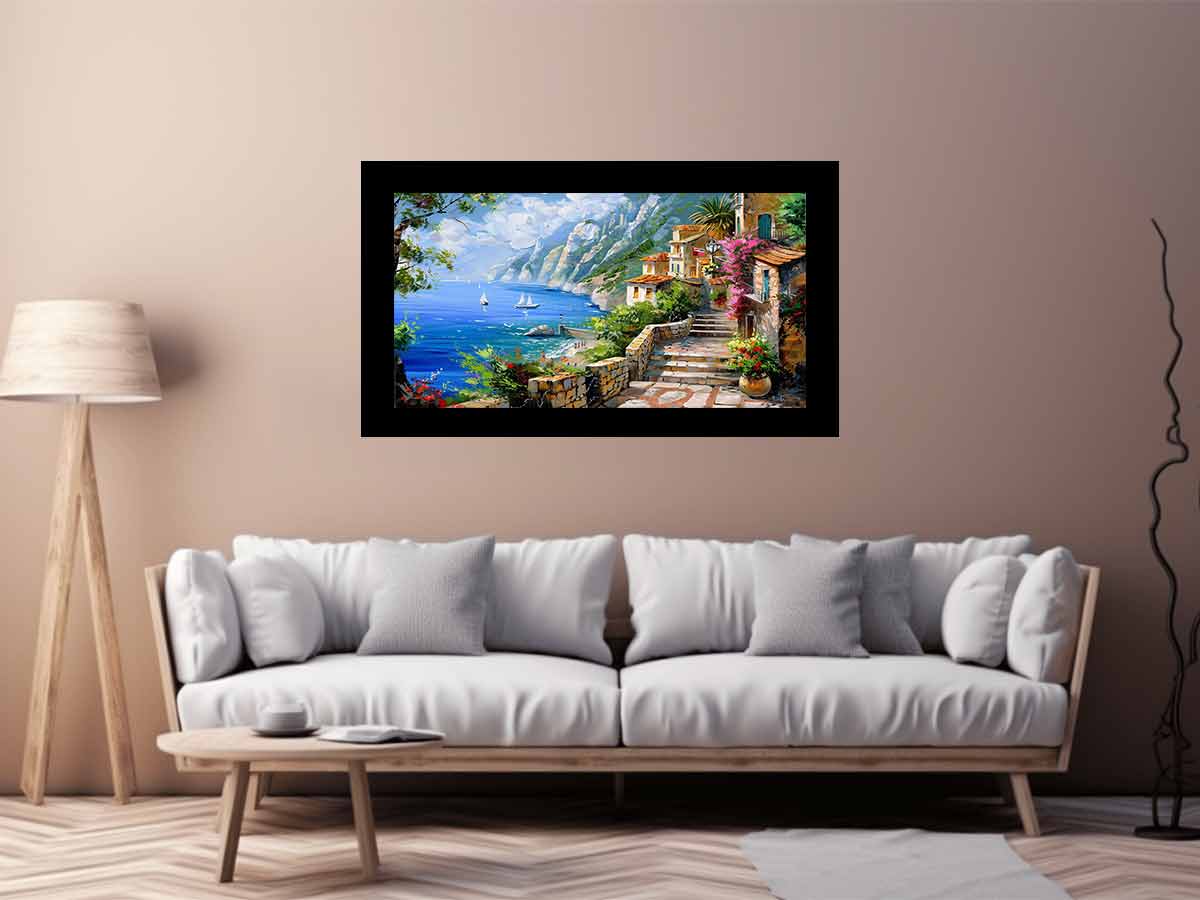Mediterranean Landscape Canvas Art Print-2