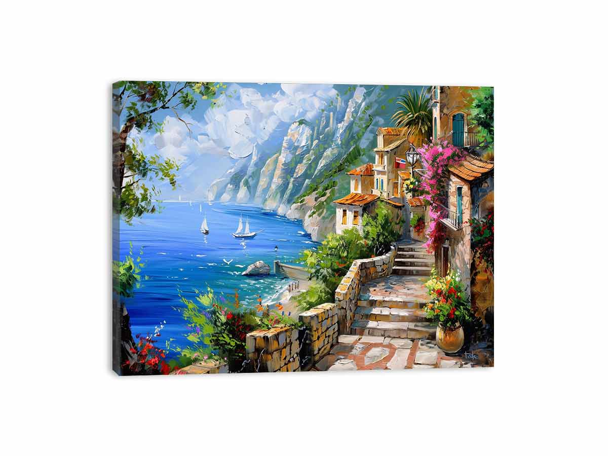 Mediterranean Landscape Canvas Art Print-3