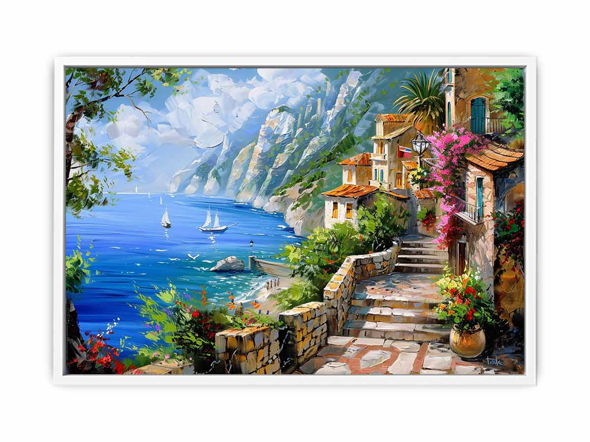 Mediterranean Landscape Canvas Art Print-5