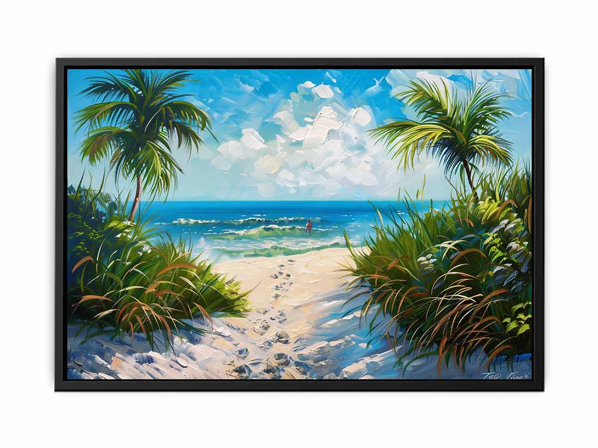 Beach Path  Canvas painting  Print-4