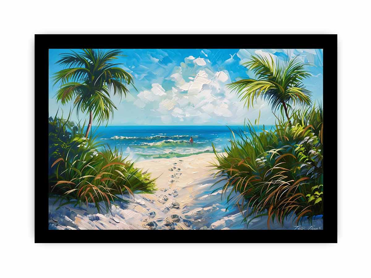 Beach Path  Canvas painting  Print-7