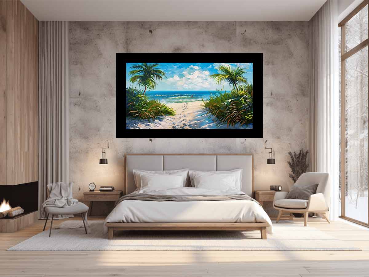 Beach Path  Canvas painting  Print-1