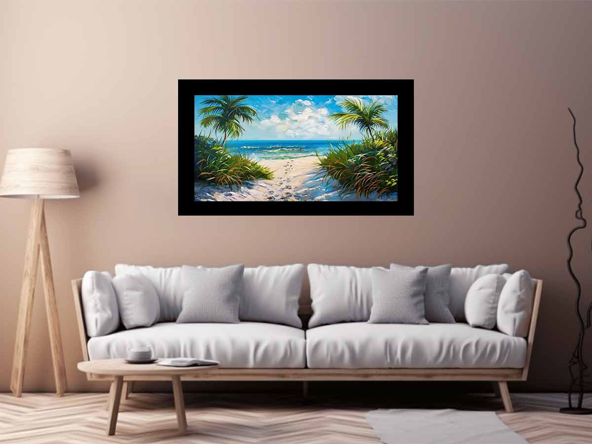 Beach Path  Canvas painting  Print-2