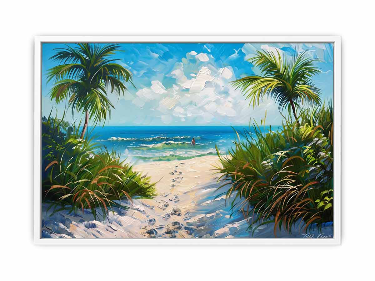 Beach Path  Canvas painting  Print-5