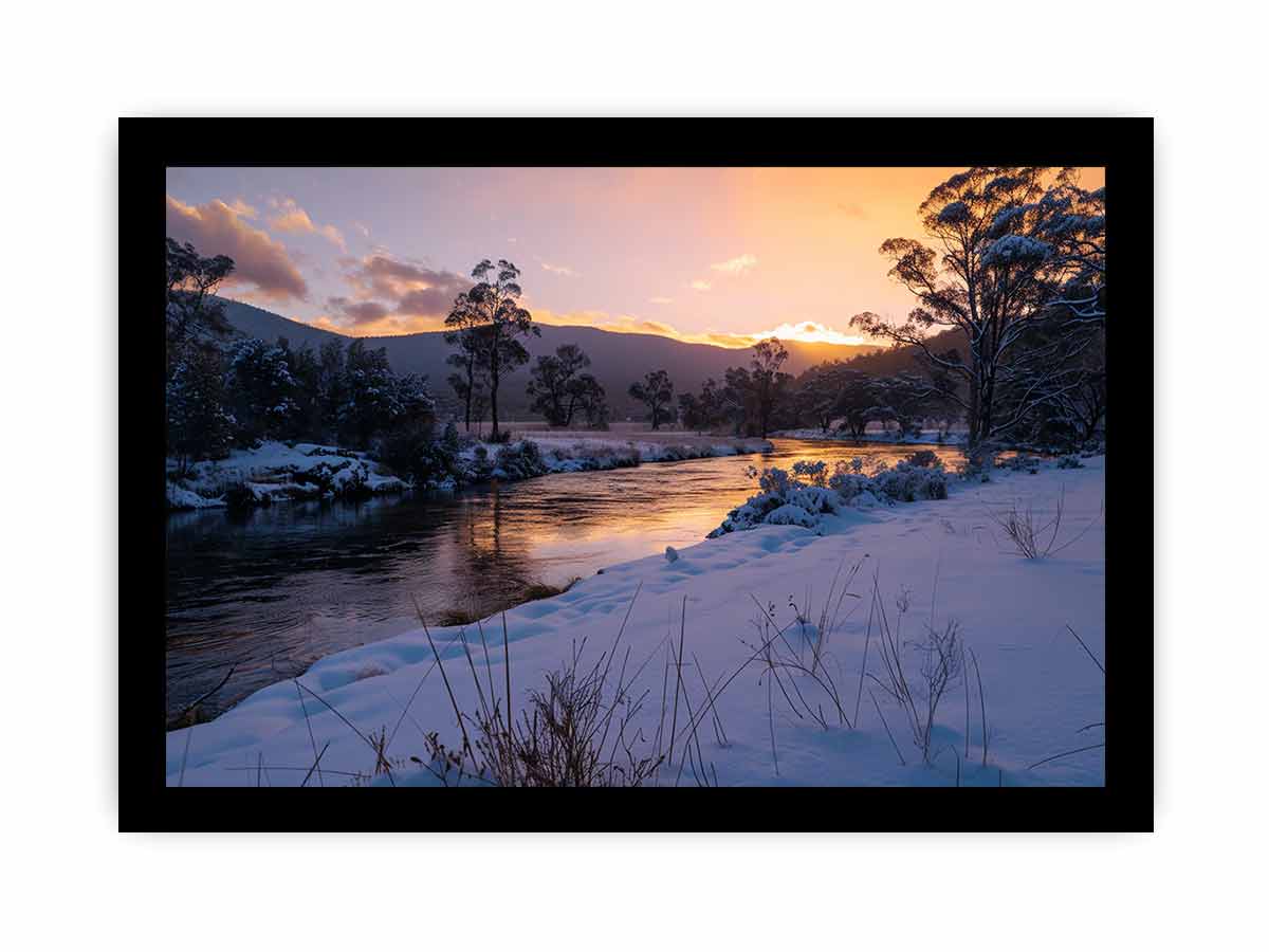River Sundown Canvas Art Print-7