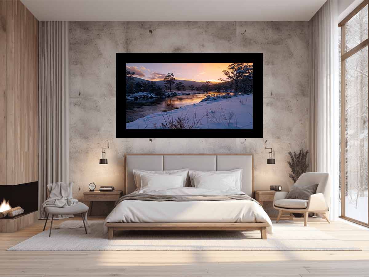 River Sundown Canvas Art Print-1