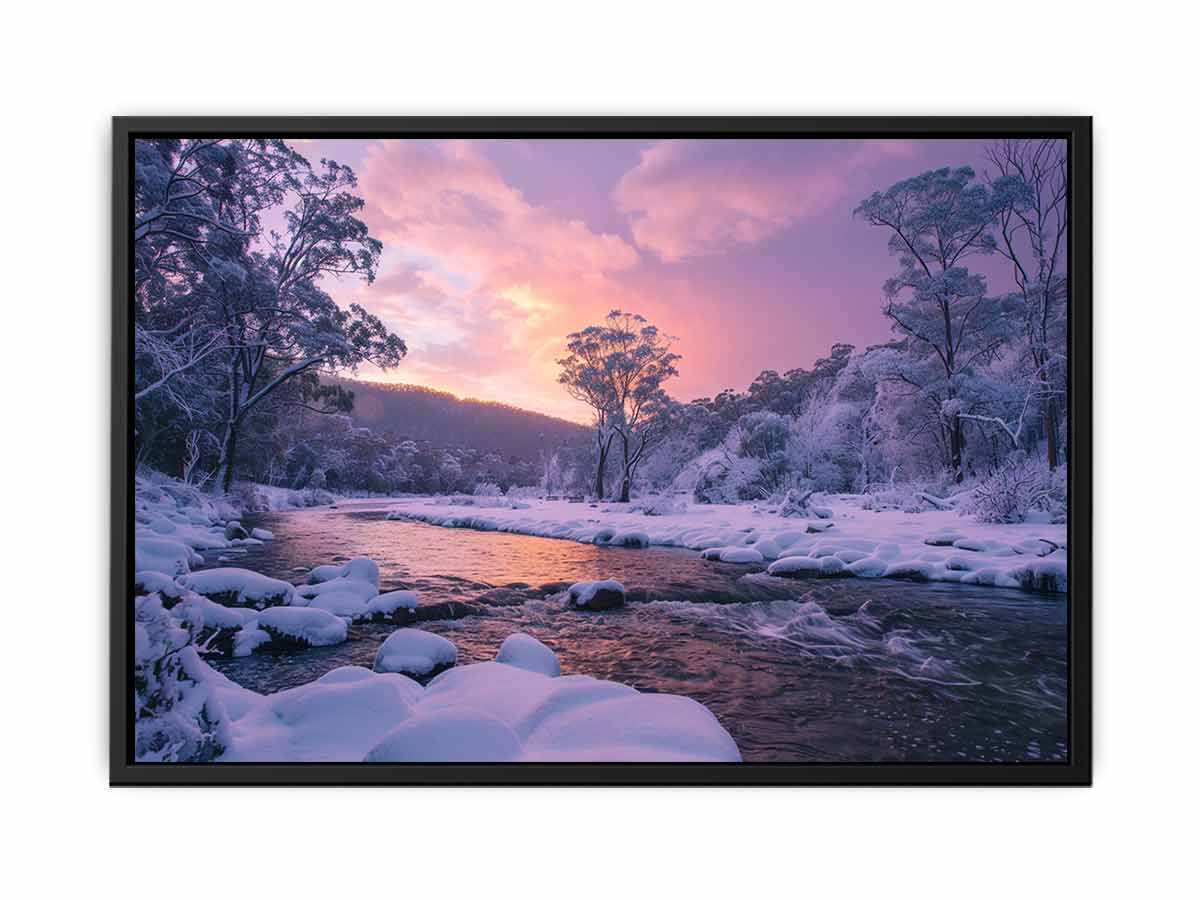 River Sunrise  Canvas Painting  Print-4