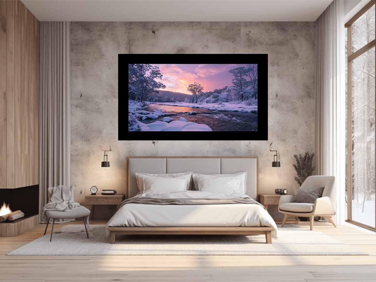 River Sunrise  Canvas Painting  Print-1