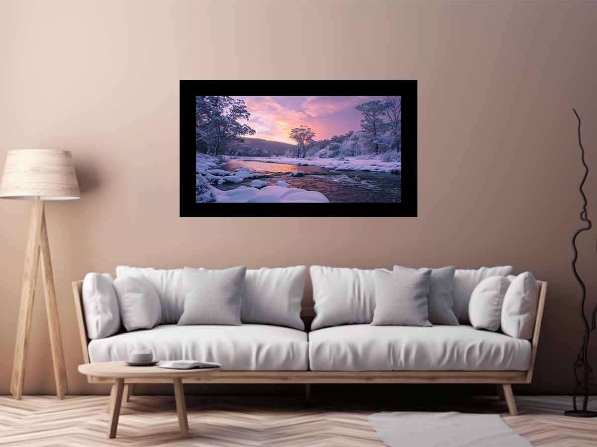 River Sunrise  Canvas Painting  Print-2