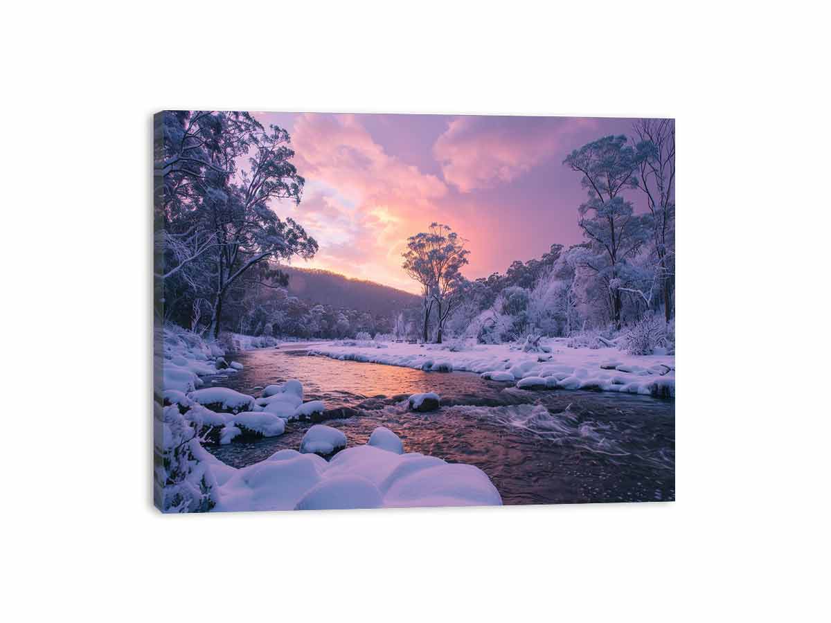 River Sunrise  Canvas Painting  Print-3
