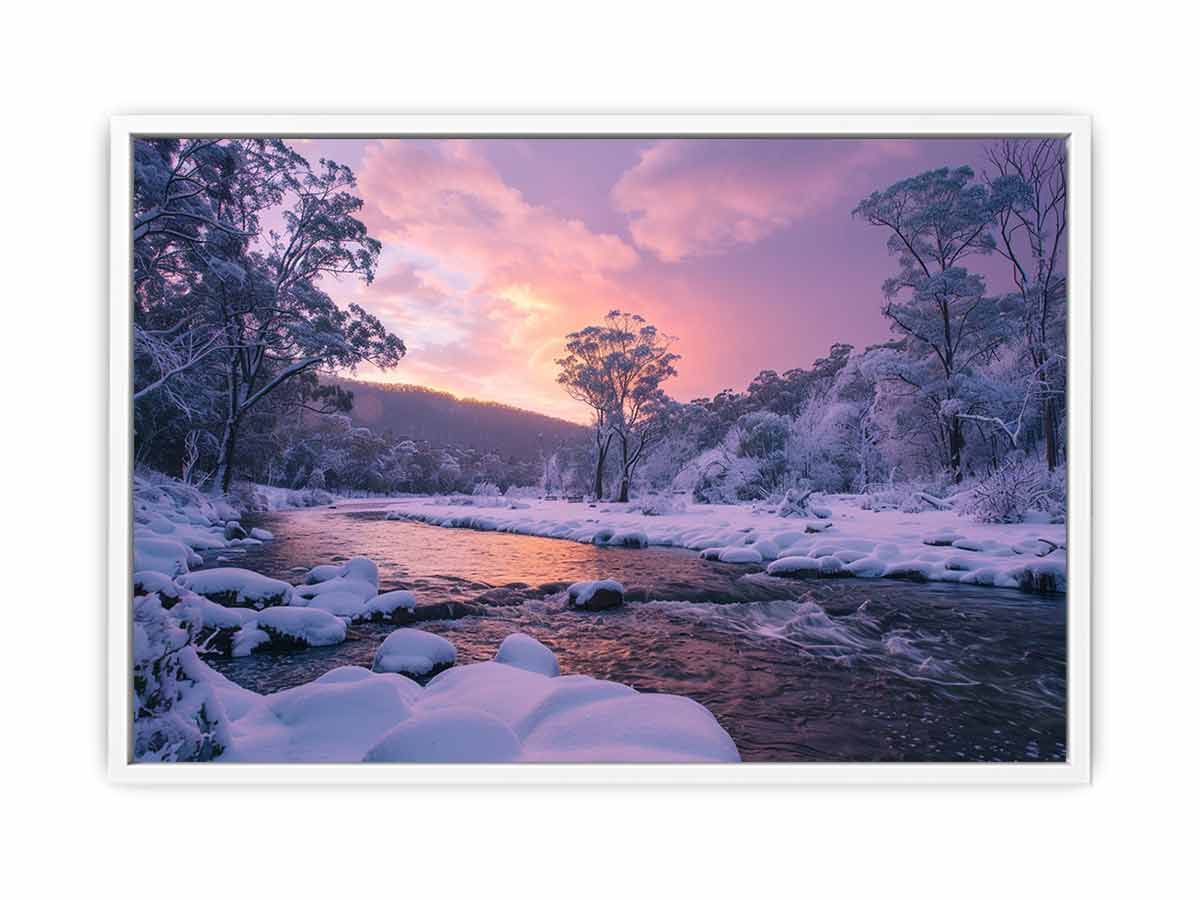 River Sunrise  Canvas Painting  Print-5