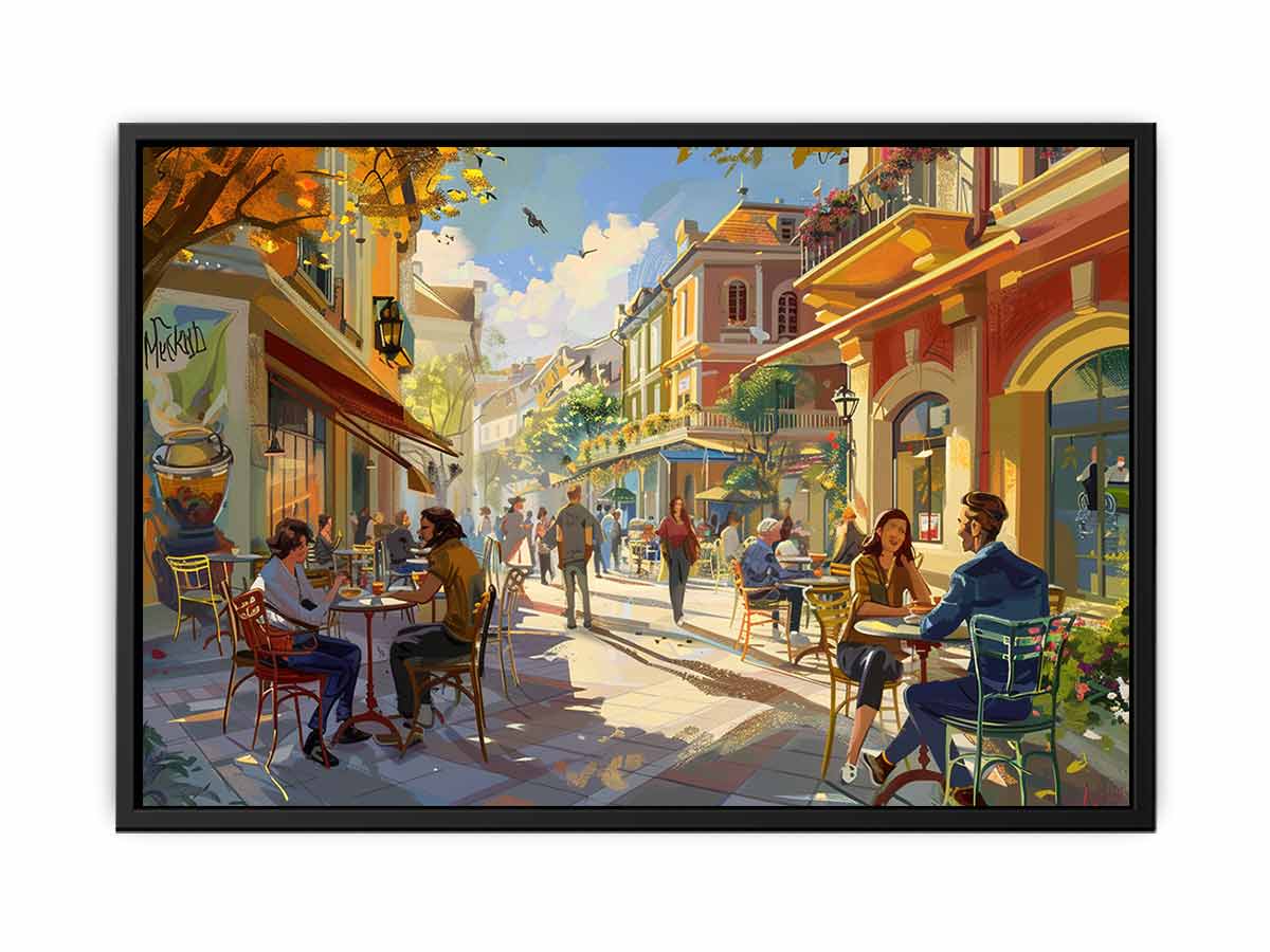 Street cafe Watercolor Painting-4