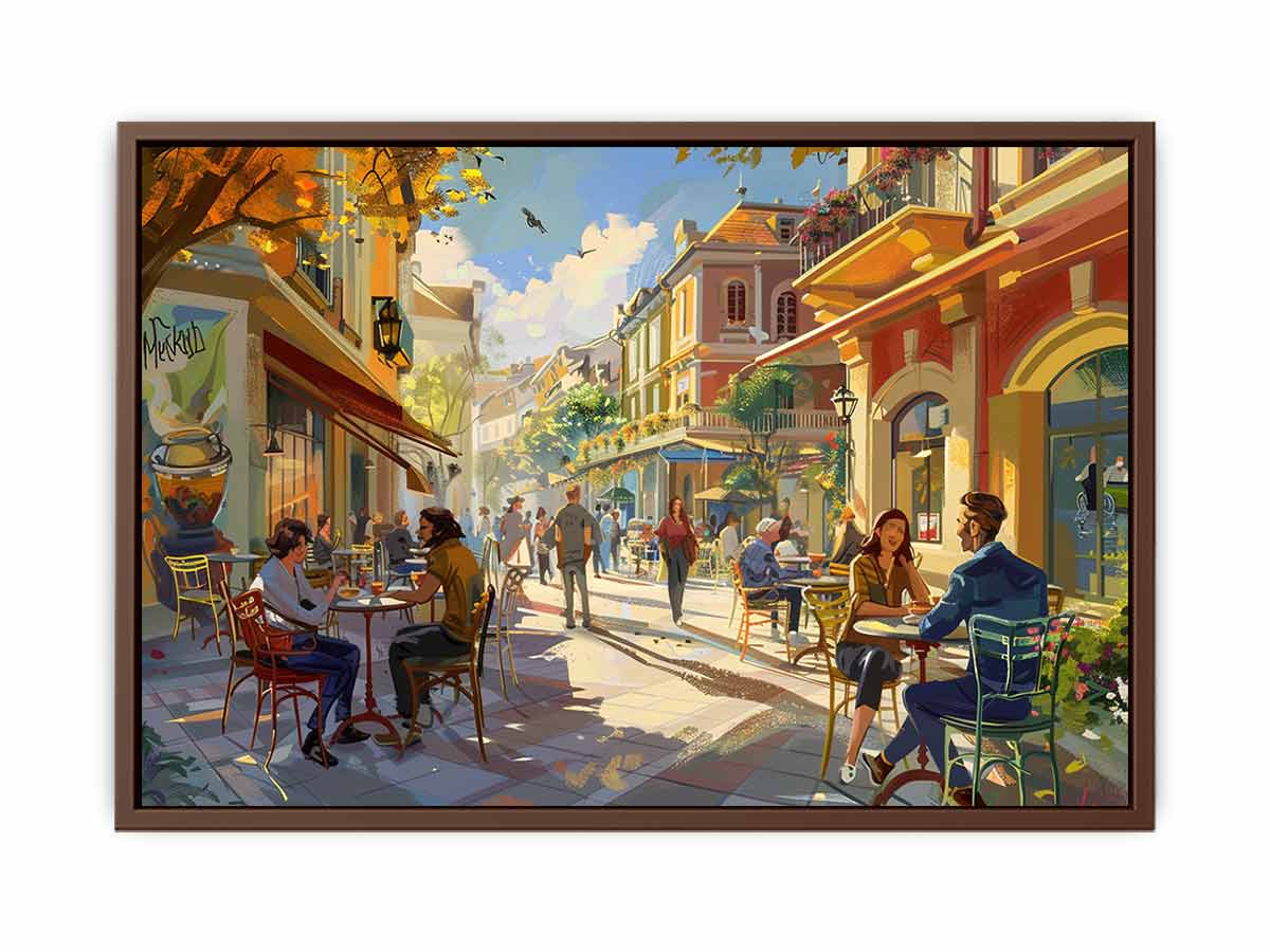 Street cafe Watercolor Painting-6