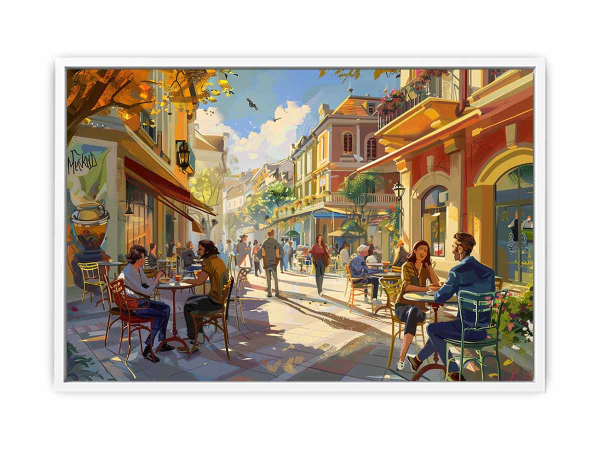 Street cafe Watercolor Painting-5