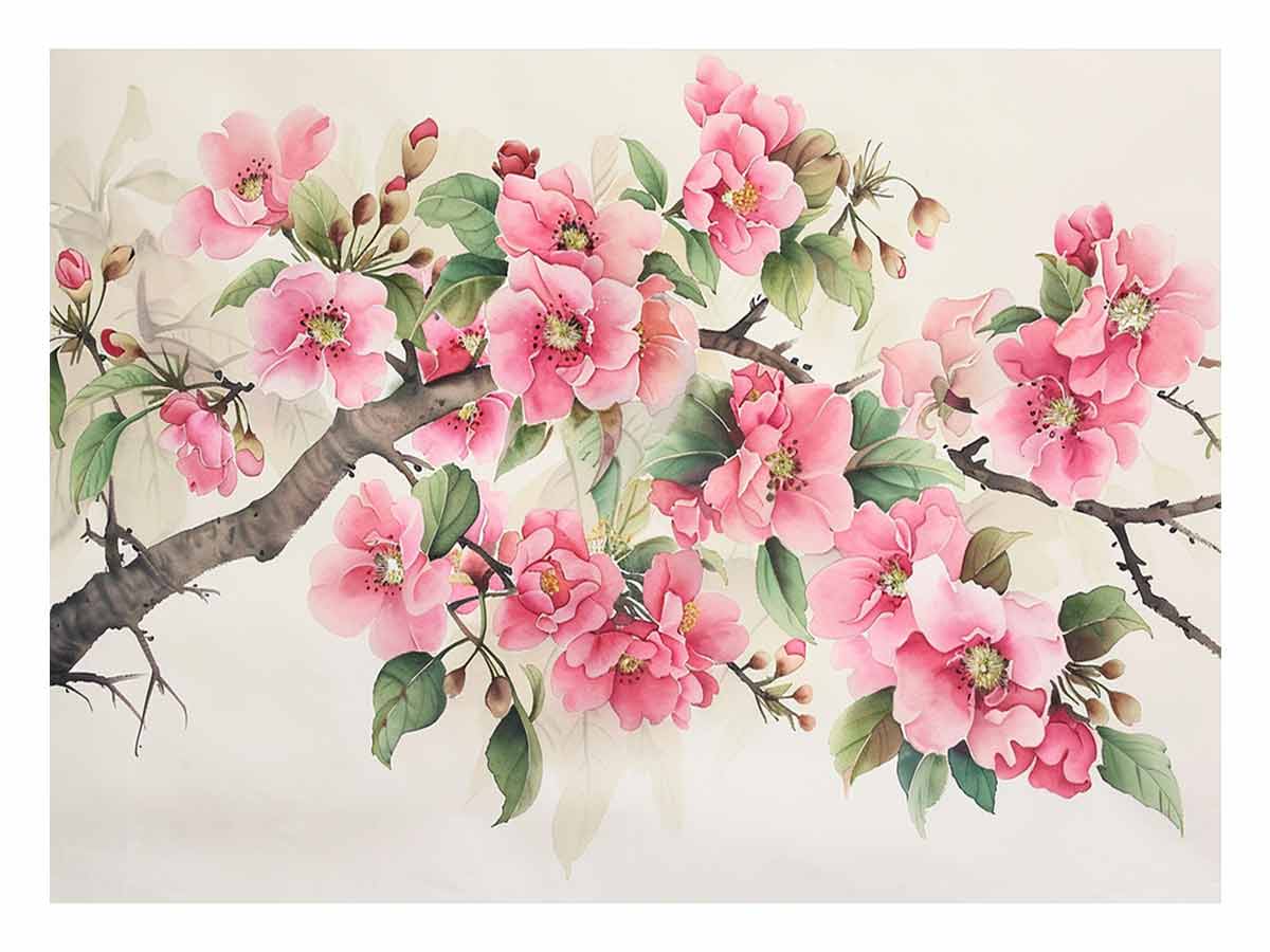 Blossom Flower tree Canvas Art Print-0