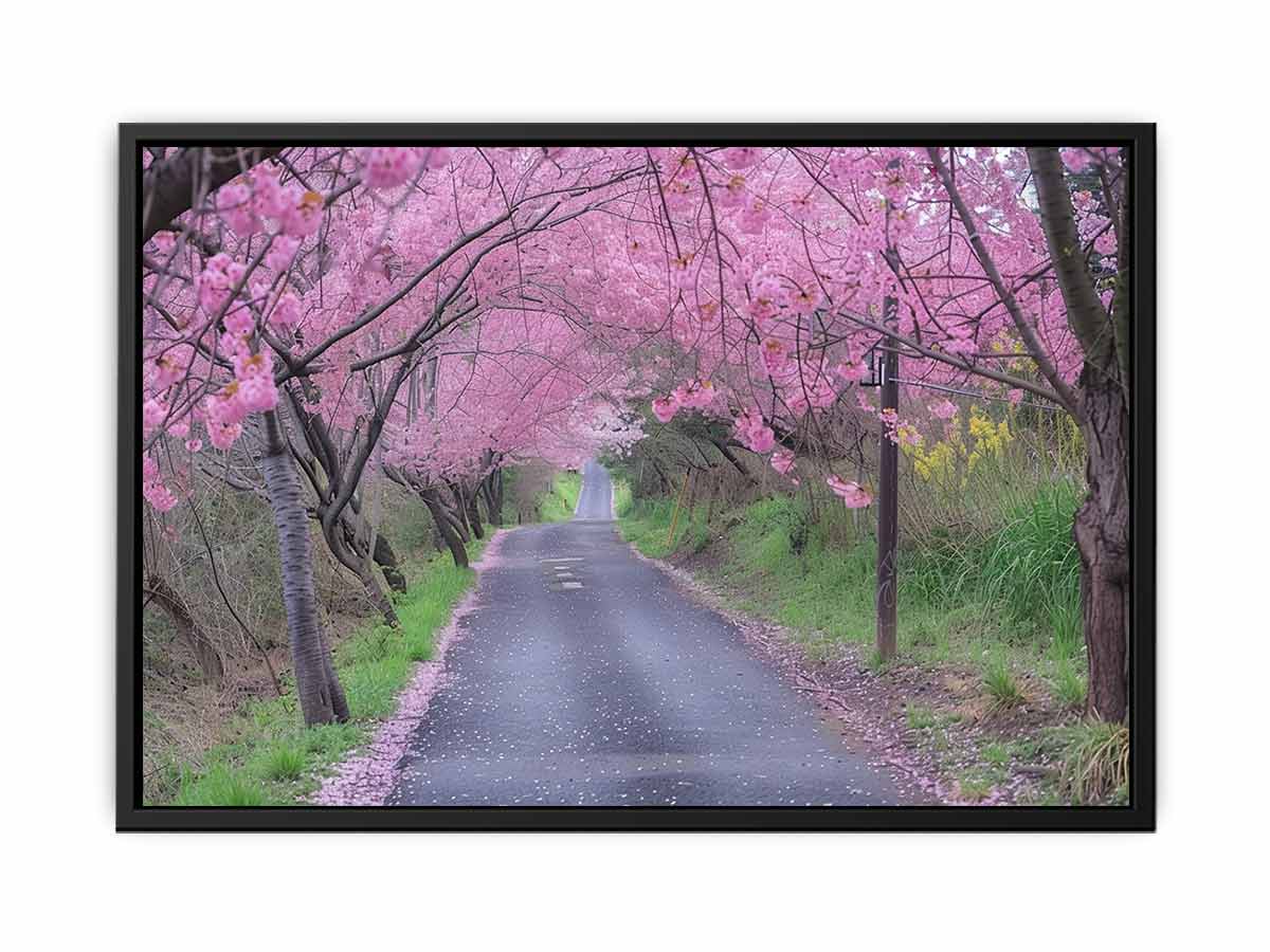 Cherry Blossom Path Canvas painitng  Print-4