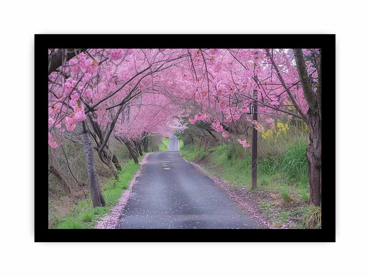 Cherry Blossom Path Canvas painitng  Print-7