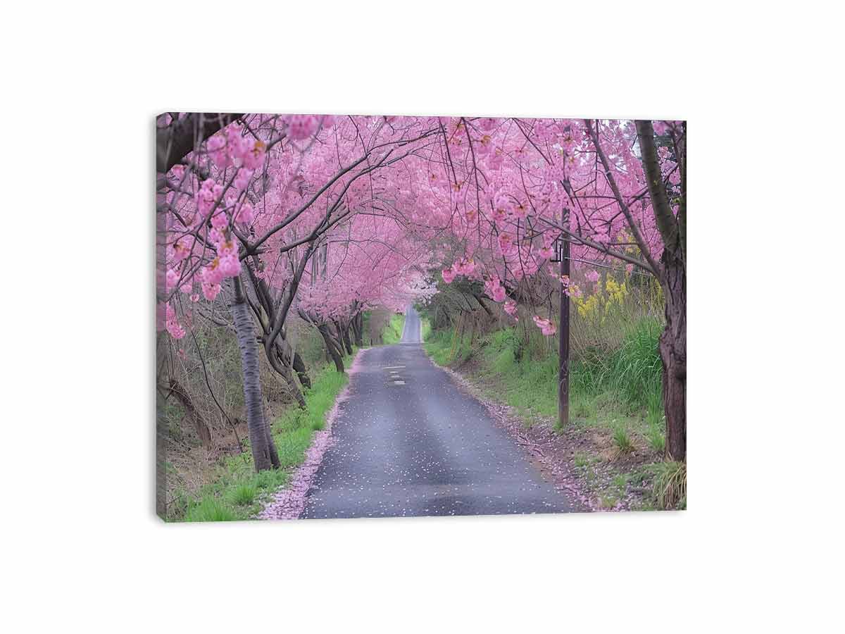 Cherry Blossom Path Canvas painitng  Print-3