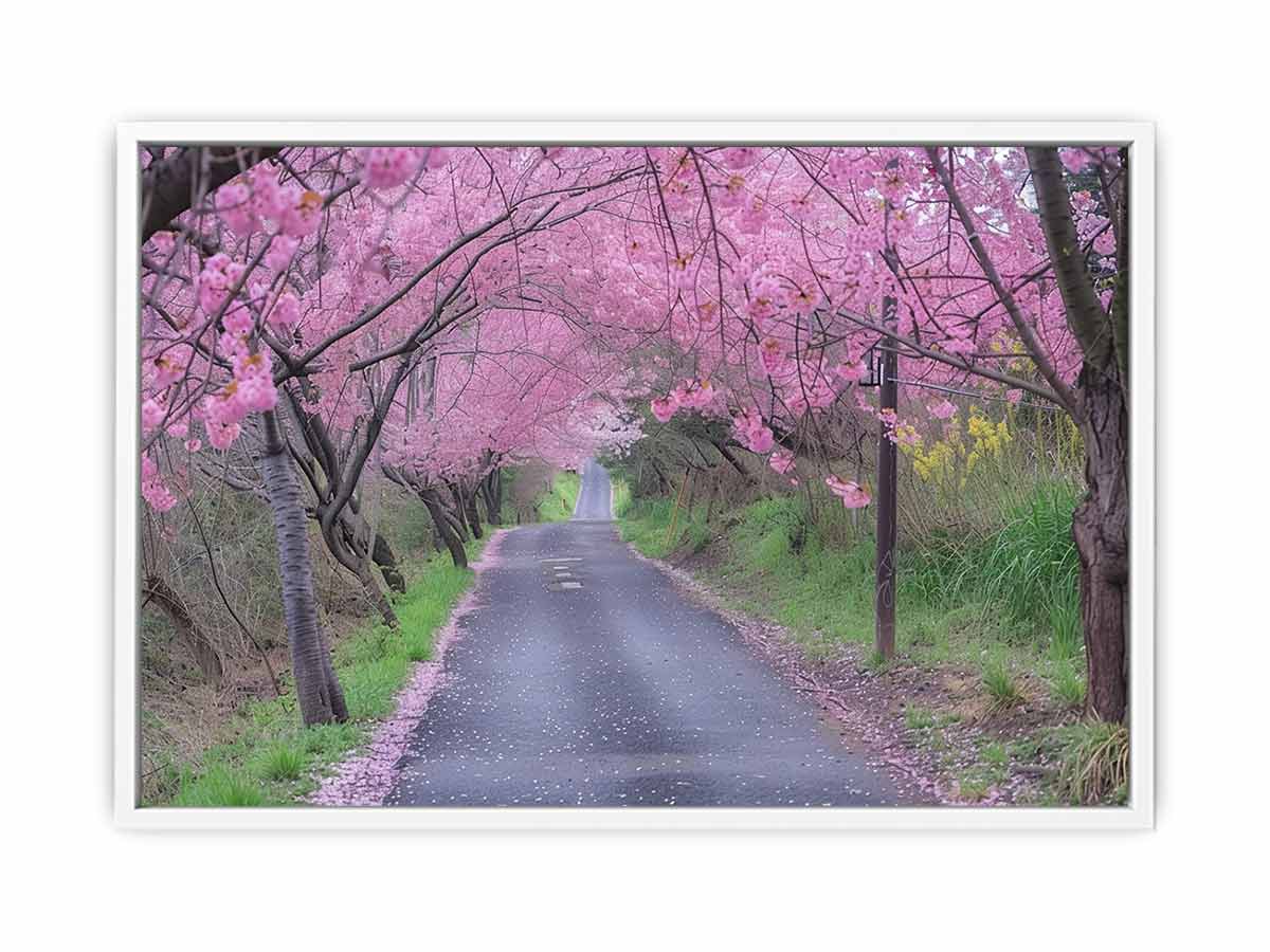 Cherry Blossom Path Canvas painitng  Print-5