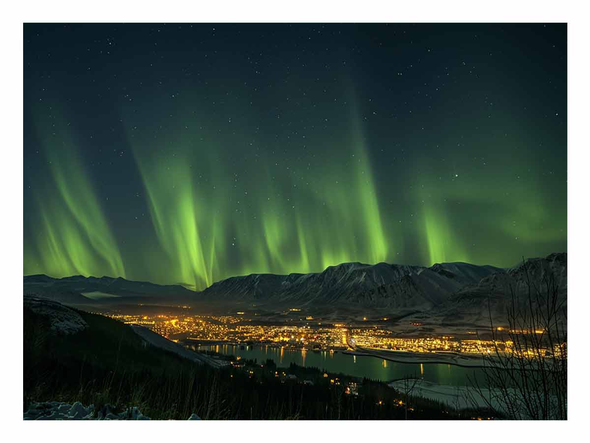 Northern Lights  Canvas Art Print Poster-0