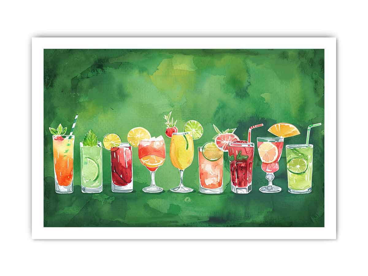 Summar Cocktails Canvas Art Print-8