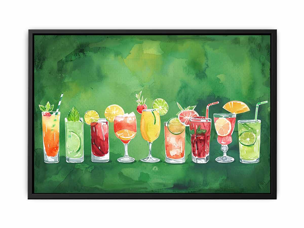 Summar Cocktails Canvas Art Print-4