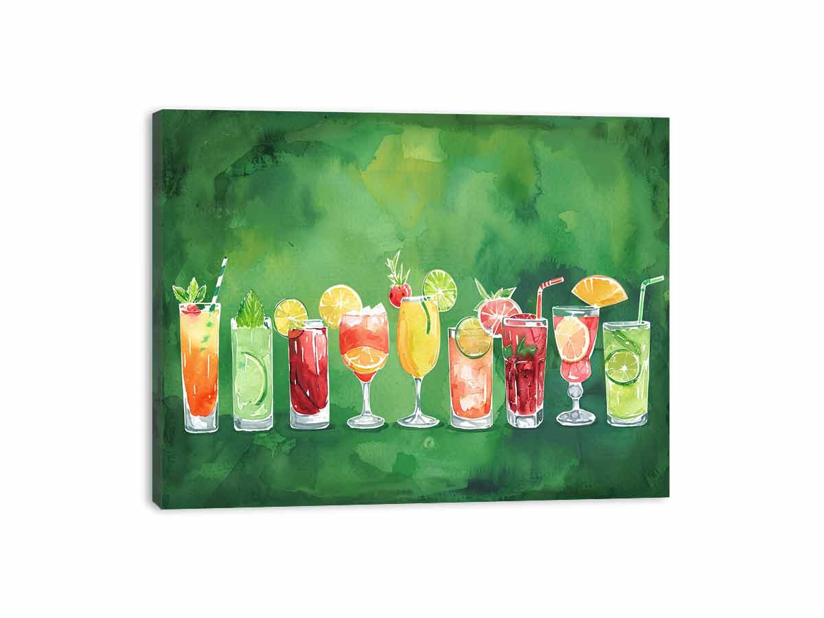 Summar Cocktails Canvas Art Print-3