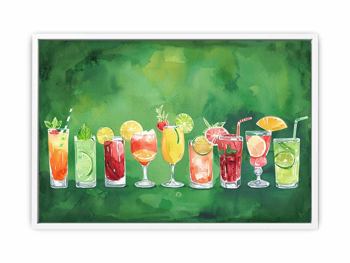 Summar Cocktails Canvas Art Print-5