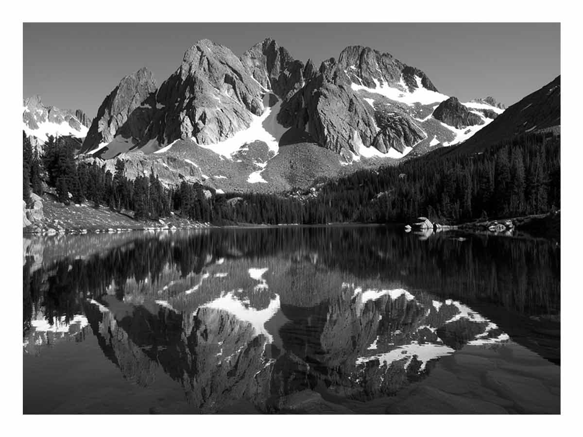 Mountian Peak Reflections Canvas Art Print-0