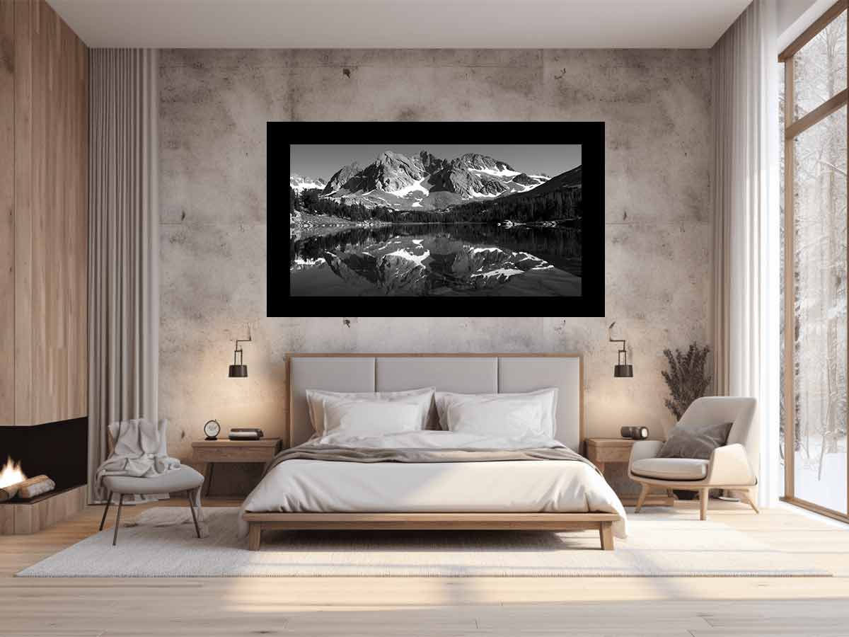 Mountian Peak Reflections Canvas Art Print-1