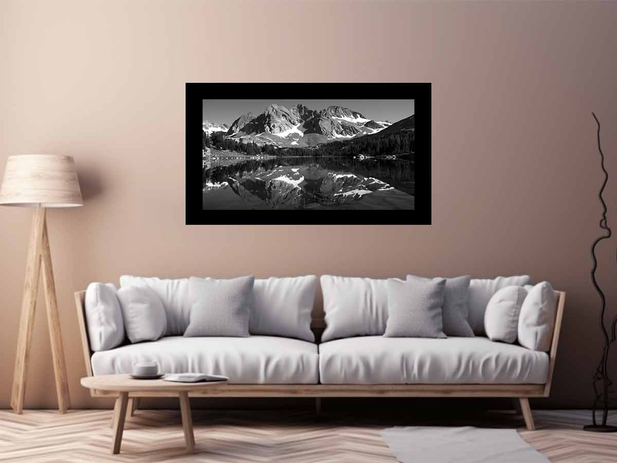 Mountian Peak Reflections Canvas Art Print-2