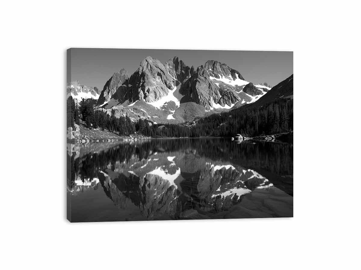 Mountian Peak Reflections Canvas Art Print-3