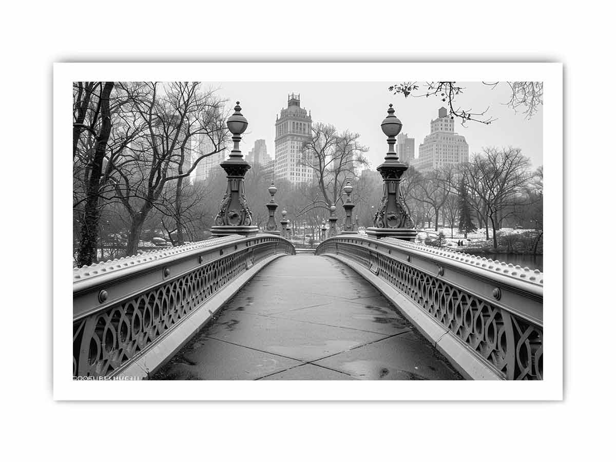 Bridge Central Park Canvas Art Print-8