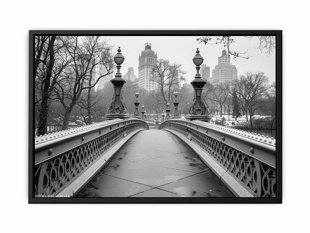 Bridge Central Park Canvas Art Print-4