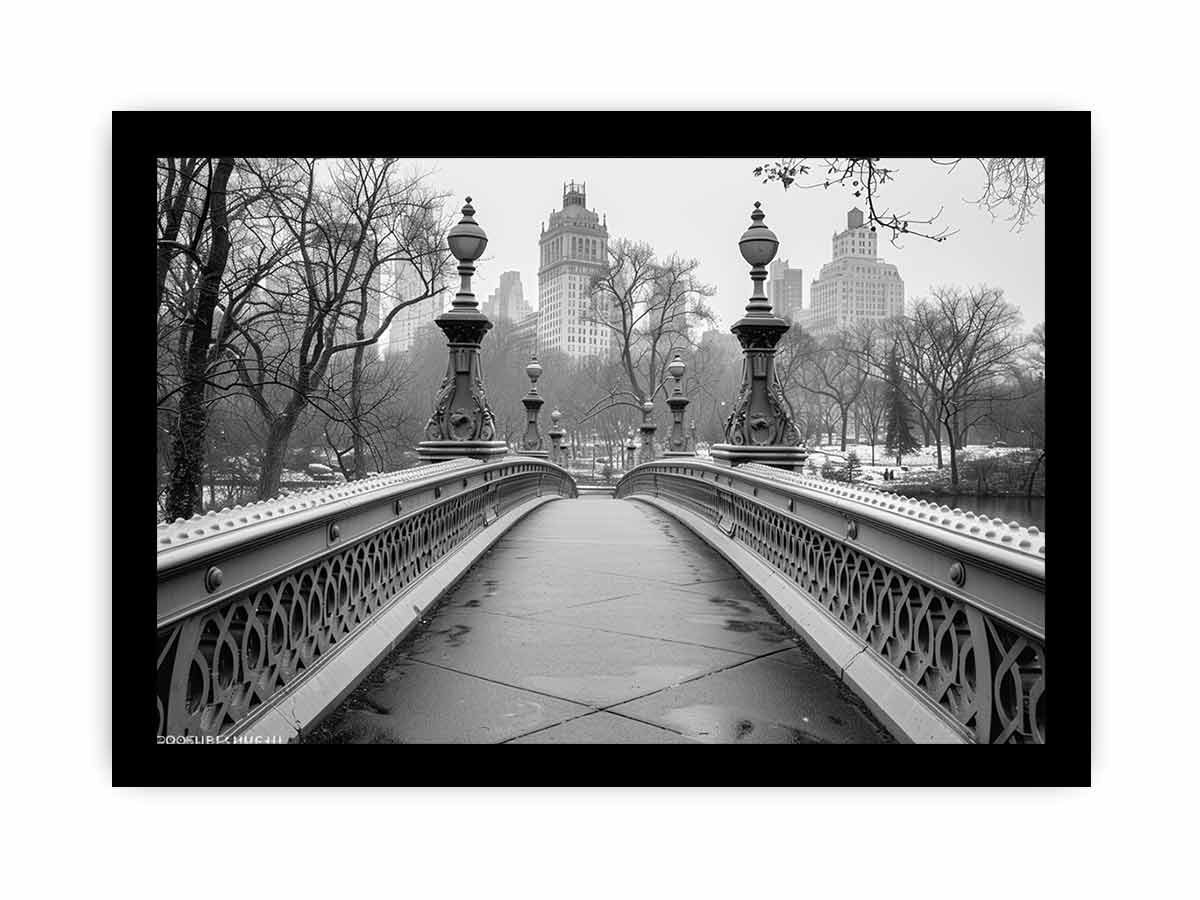 Bridge Central Park Canvas Art Print-7