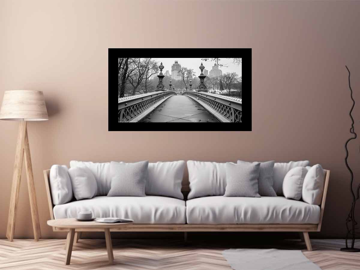 Bridge Central Park Canvas Art Print-2