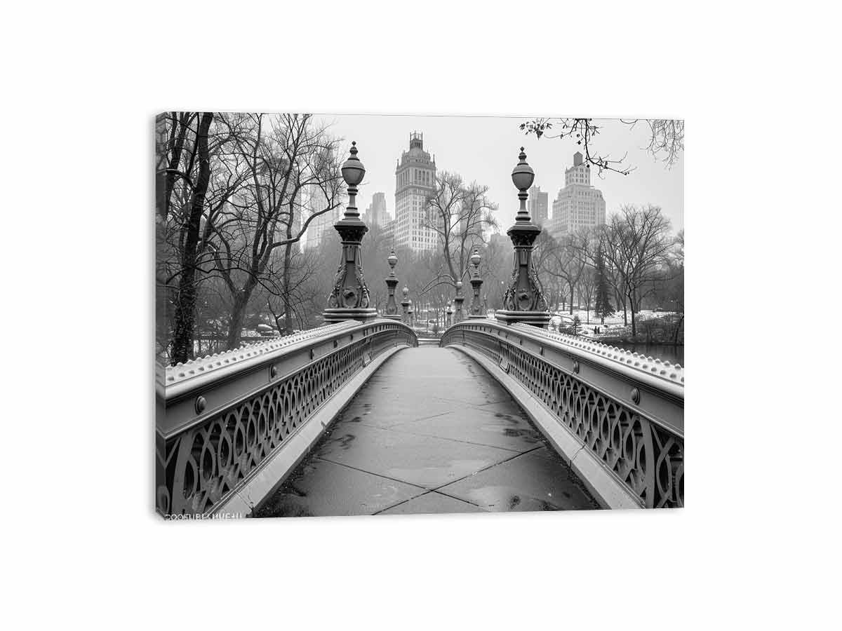 Bridge Central Park Canvas Art Print-3