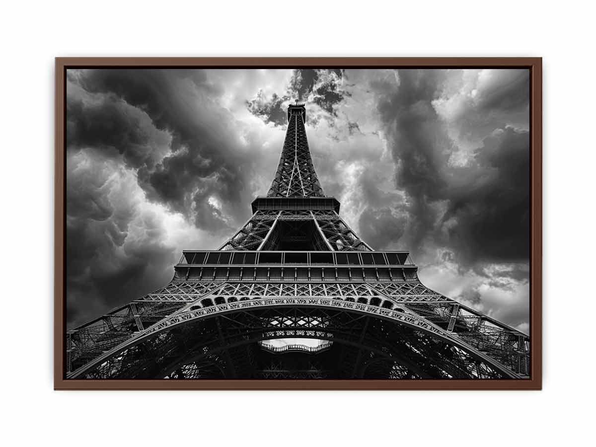 Eiffel Tower  photograhy black white Canvas Art Print-6