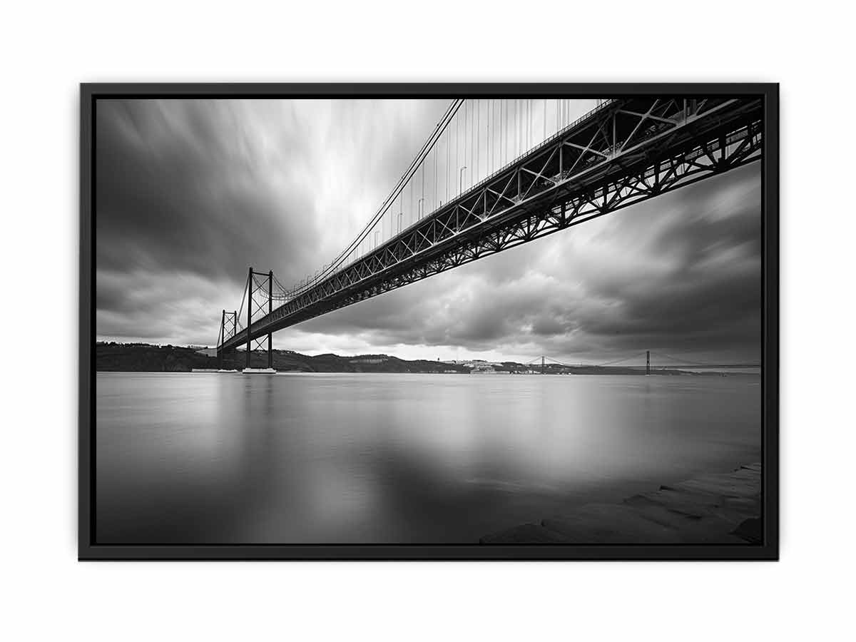 Bridge Photography black white Canvas Art Print-4