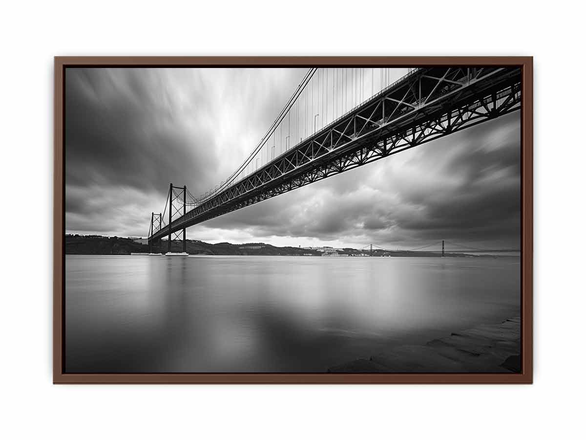 Bridge Photography black white Canvas Art Print-6