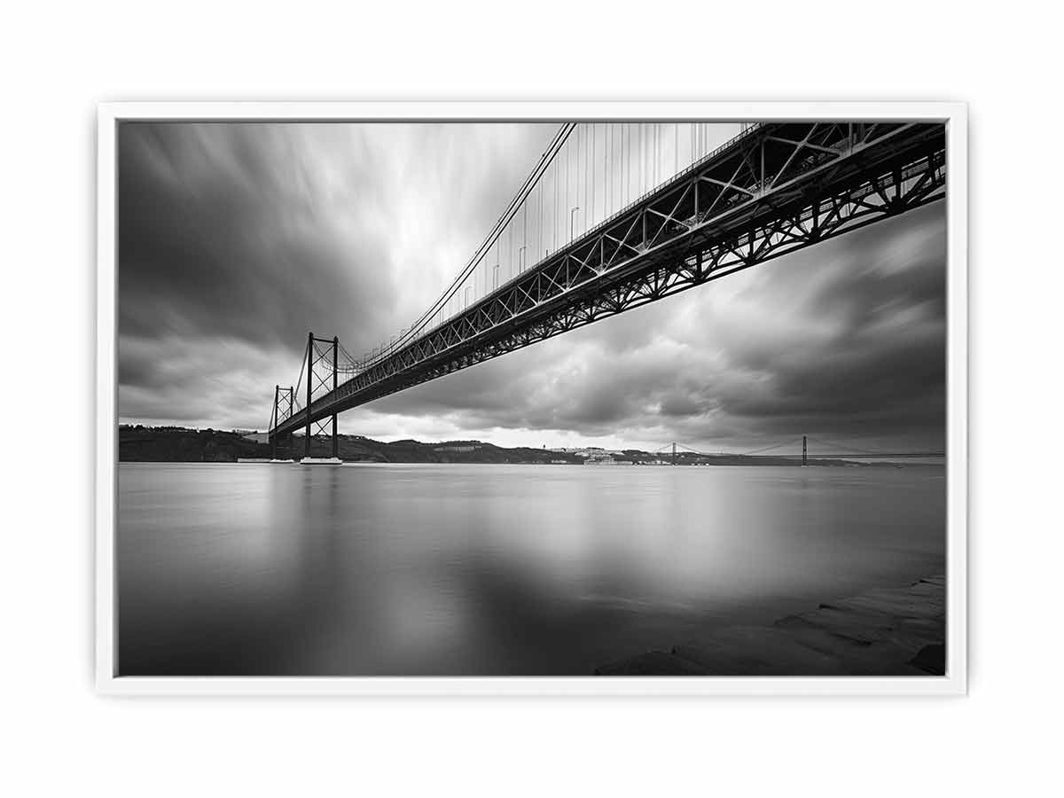 Bridge Photography black white Canvas Art Print-5