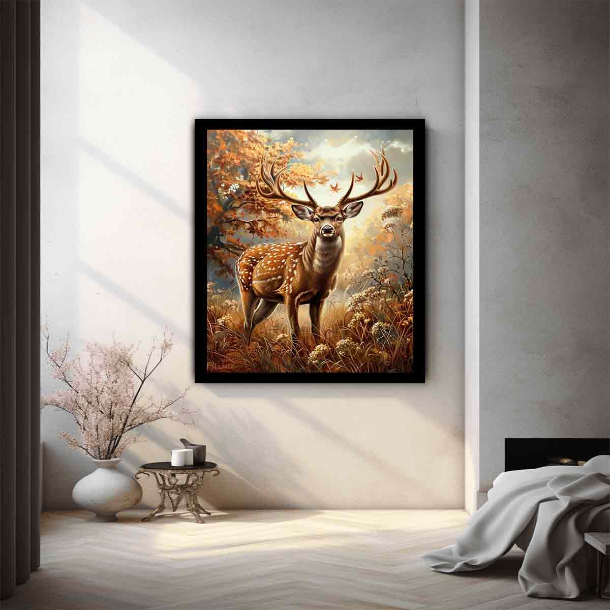 Deer Animal  Canvas Painting  Print-1