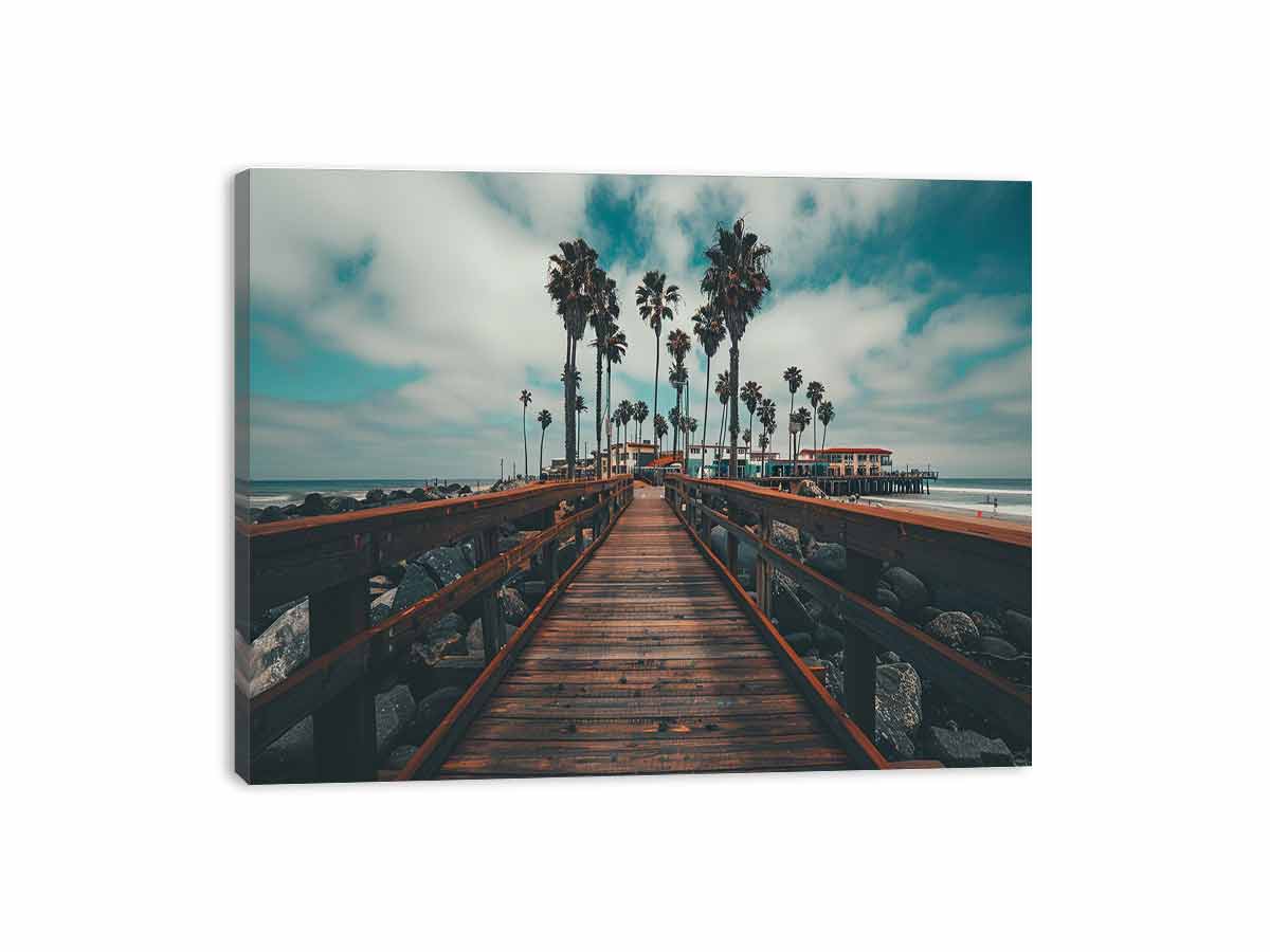 California Palm Trees Canvas Art Print-3