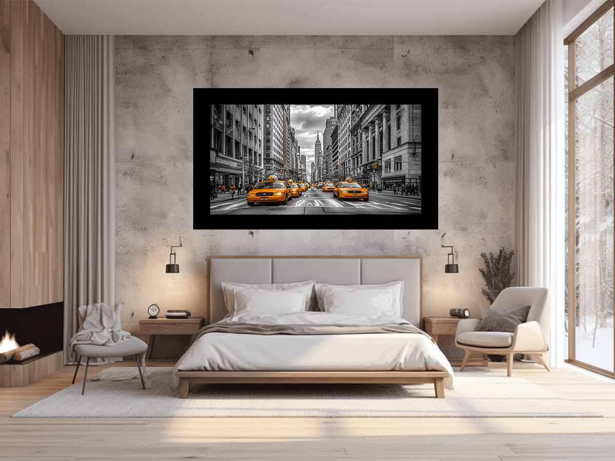 New York Street Photography Canvas Art Print-1