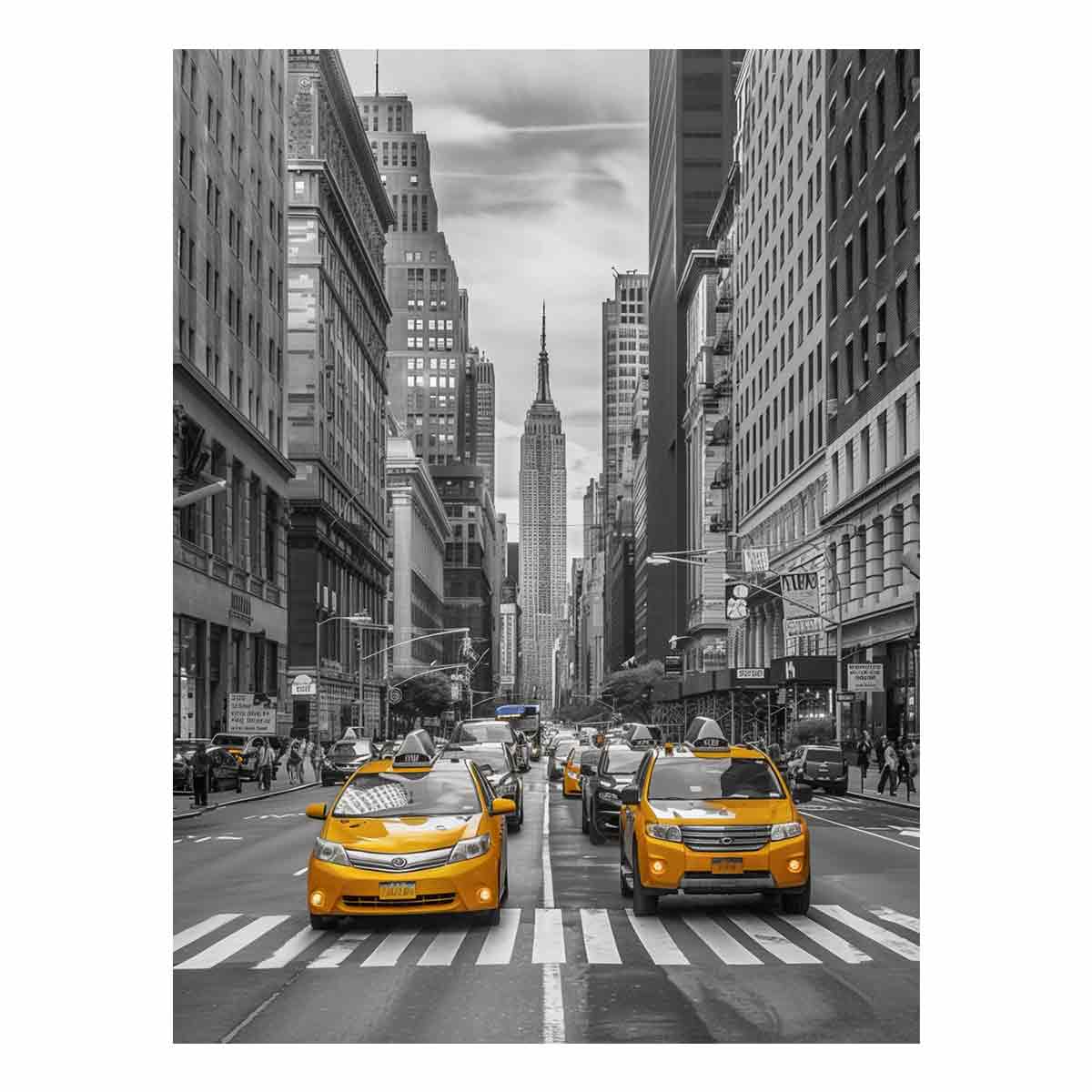 New York Street Canvas  Art Print-0