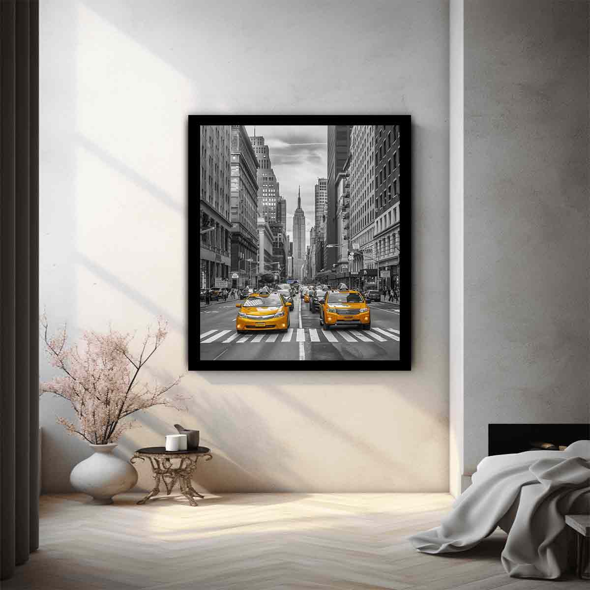New York Street Canvas  Art Print-1